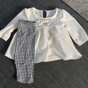 Cream abs Black cute soft outfit for something formal baby attends